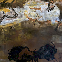 Wanddoek thema Dessin (2023) : de grotten van Lascaux