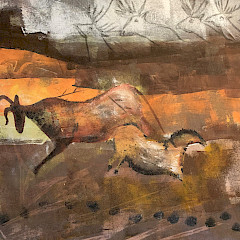 Detail uit Wanddoek Dessin Lascaux