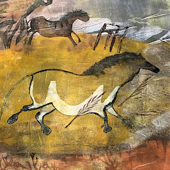 Detail uit Wanddoek Dessin Lascaux